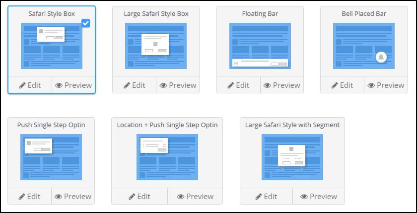 Key metrics for assessing web push notifications - Type of Opt-in