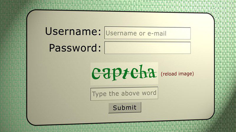 Confirmation code: captcha style