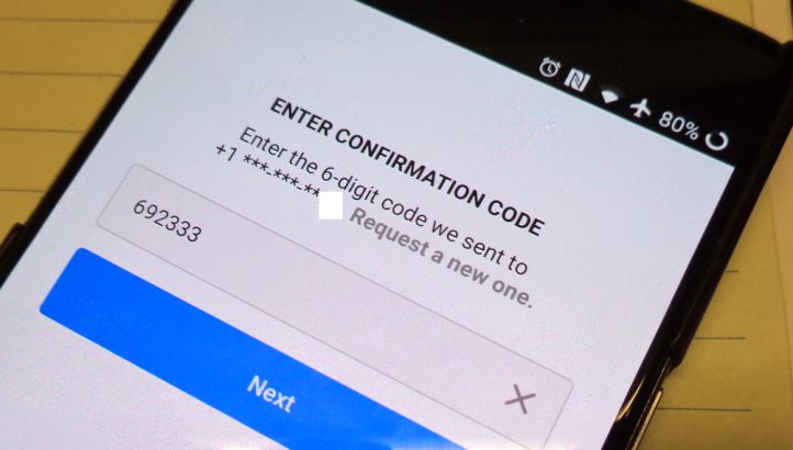 Confirmation code Instagram