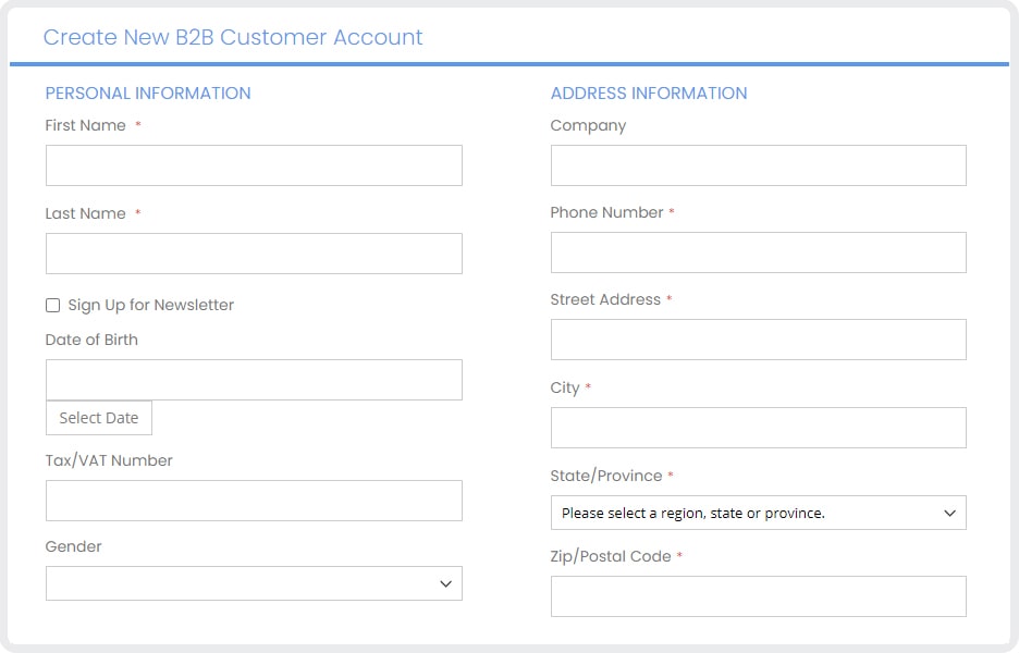 Magento B2B extension - corporate account management