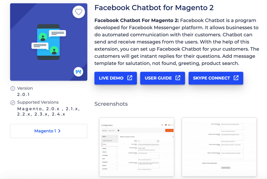 Magento 2 Chatbot extensions by Webkul