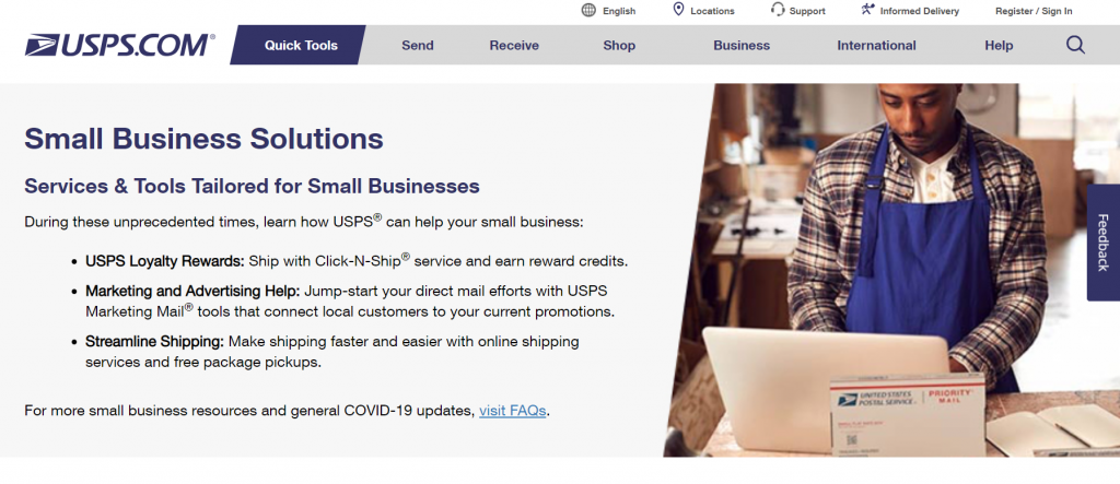 small business shipping tips: USPS Small Business