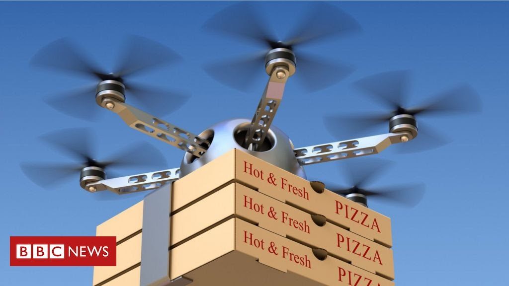Drone businesses for delivery pizzas (BBC news)
