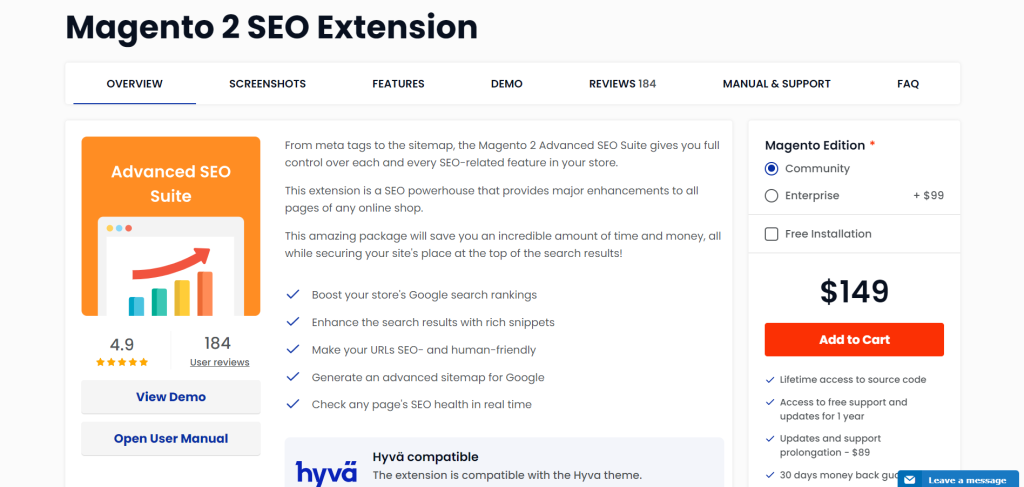 Magento 2 SEO Suite Extension by Mirasvit