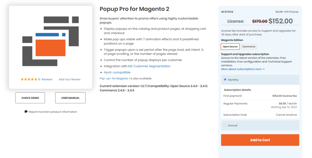 Aheadworks Magento 2 Popup extension