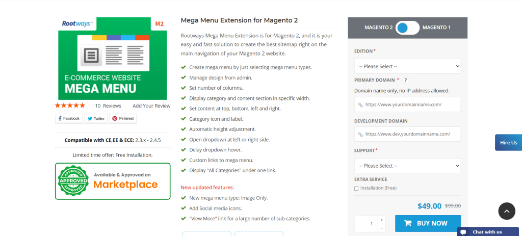 Magento 2 Mega Menu Extension by Rootways
