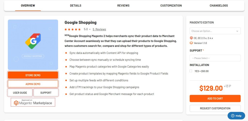 With Google Shopping extension by Magenest, your Magento and Merchant Center account will always be synchronized