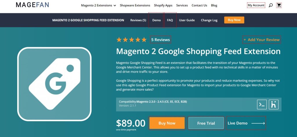 Magento 2 Google Shopping Feed Extension by Magefan