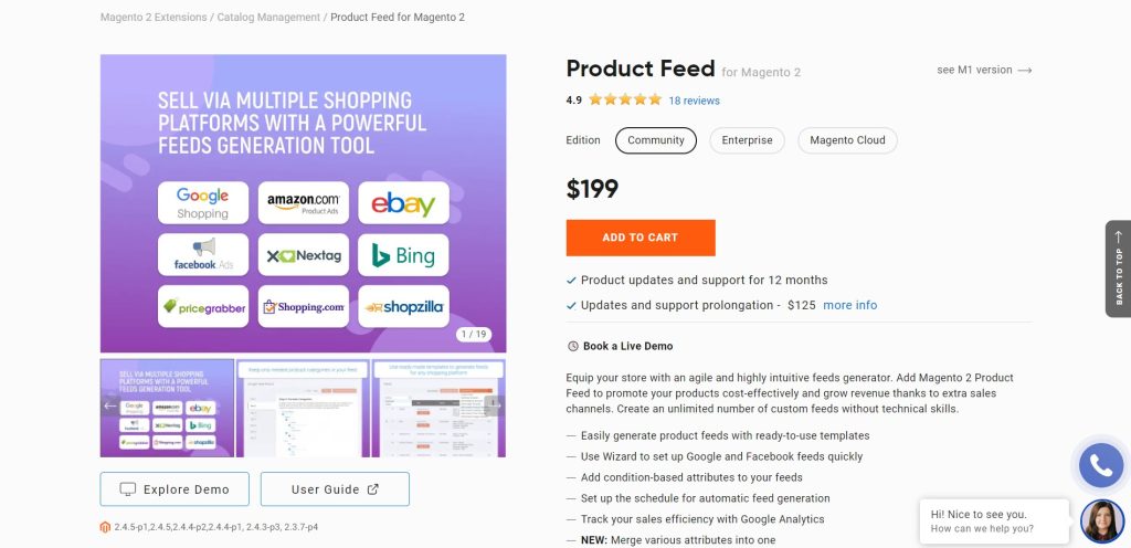 Magento 2 Google Shopping feed from Amasty - Multiple sales channels and search engine