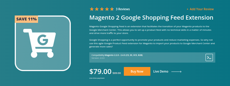 Magento 2 Google Shopping Feed Extension by Magefan